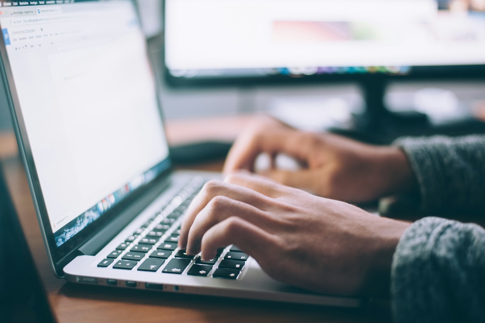 Freelancer working on a laptop